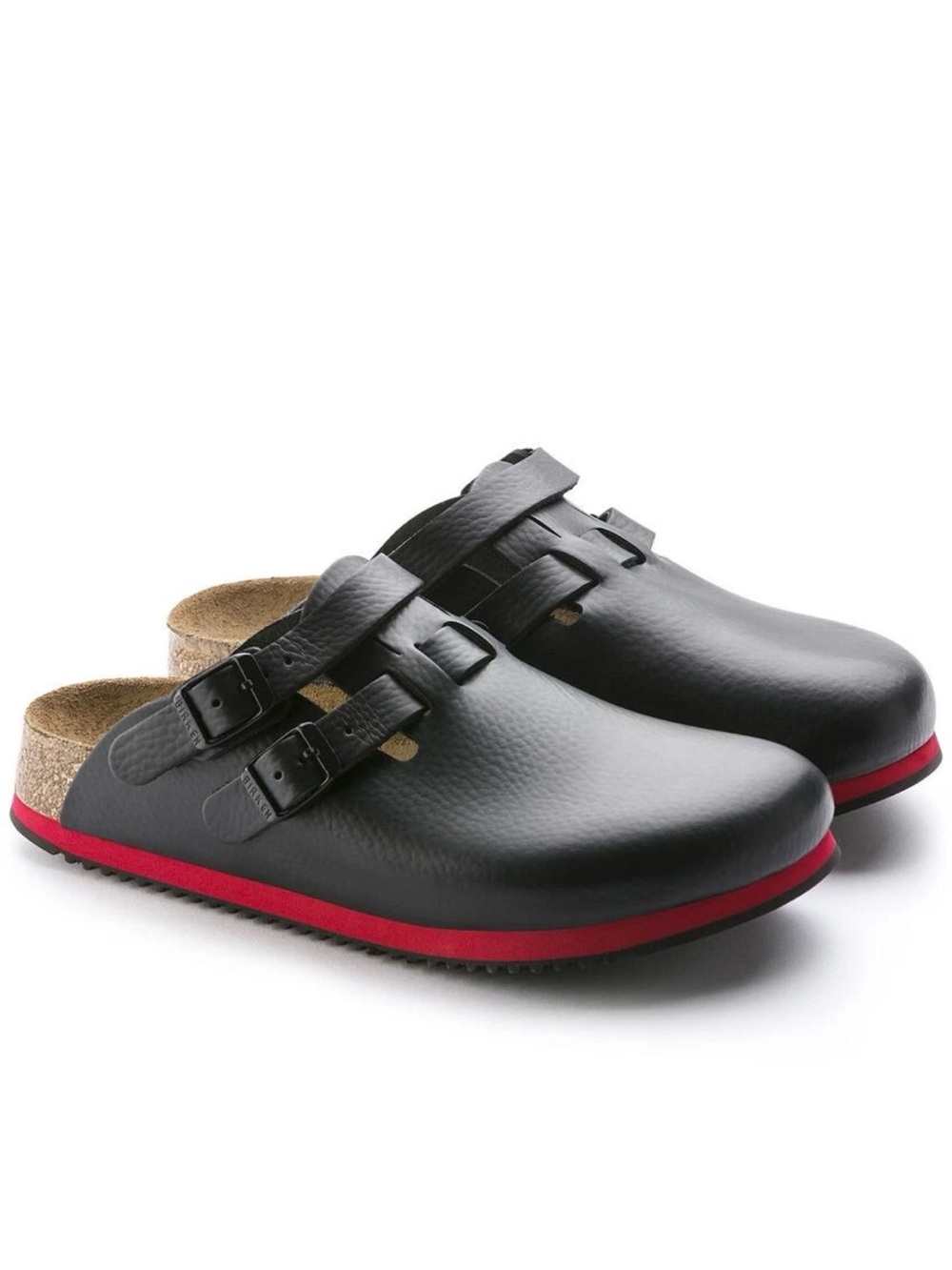BIRKENSTOCK KAY SL BLACK/RED PROFESSIONAL LEATHER SOFT footbed Size 40 - Picture 6 of 6